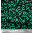 thumbnail image 2 of Soimoi Green Silk Fabric Scroll Abstract Print Sewing Fabric Yard 42 Inch Wide, 2 of 3