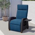thumbnail image 7 of Grand Patio Indoor & Outdoor Recliner Chair PE Wicker Patio 150° Lay Flat Recliner, Peacock Blue, 7 of 7