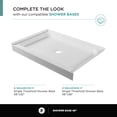 thumbnail image 2 of Fine Fixtures Hinged Frameless Shower Door - Clear Tempered Glass Door - Walk In Shower Enclosure 48" W x 74" H Polished Chrome Finish, 2 of 11