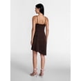 thumbnail image 2 of Madden NYC Women’s Lace Trim Satin Slip Dress with Asymmetrical Hem, Sizes XXS-XXL, 2 of 4
