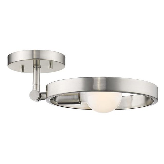 Golden Lighting 8330-1SF PW Sloane 1-Light Semi-Flush Ceiling, Pewter