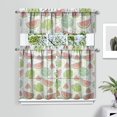 thumbnail image 2 of Kitchen Curtains 36 Inch Short - 3 Panel Set Watermelon Print, Rod Pocket Window Curtains 100% Polyester, Tropical Fruit Valance for Farmhouse, Cafe, Living Room, Bedroom, Easy Wash, 2 of 6