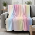 thumbnail image 2 of Pink Purple Blanket Soft Cozy Warm Throw Blanket for Couch, Plush Fuzzy Flannel Fleece Blankets for Sofa, Modern Colorful Ombre Abstract Tie Dye Art Bed Blankets Lightweight Gifts for Women, 32"x48", 2 of 9