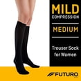 thumbnail image 2 of Futuro Energizing Trouser Socks for Women, Mild Compression, Medium, Black, 2 of 10