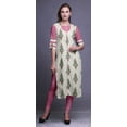 thumbnail image 2 of Bimba Kurta Droite Imprimée Indienne en Rayonne Slub Robe Tunique à Manches 3/4 pour Femmes, 2 of 6