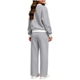 thumbnail image 4 of Txenfivo Girls Clothes 2 Pieces Outfits, Crew Neck Pullover Sweatshirt and Wide Leg Straight Pants, 5-14, 4 of 6