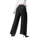 thumbnail image 2 of Pantalones de Traje Anchos para Mujer, Holgados, de Cintura Alta Elástica, Informales, Largos, Negros, Talla XXL, 2 of 7