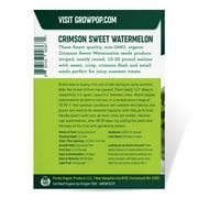 Purely Organic Crimson Sweet Watermelon Seeds - USDA Organic, Non-GMO, Open Pollinated, Heirloom, USA Origin, Fruit Seeds, Annual, Prefers Full Sun