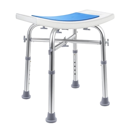 Shower Chair 400lbs Heavy Duty Shower Stool with Padded Bath Seat, Tool-Free Assembly, Height Adjustable Anti-Slip Shower Bench Bathtub Stool Seat for Elderly, Senior, Handicap & Disabled