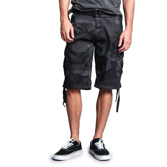 G-Style USA Men's Rip-Stop Belted Cargo Shorts