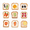 Various Toasts, variant on FORMRS 3 Ring Binder 1.5 inch with Pockets Set of 2 Clip Board 200 Sheets Capacity, Art Mountain and Sun Pattern