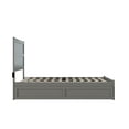 thumbnail image 6 of AFI NoHo Full Wood Platform Bed with Headboard Footboard & Twin Trundle, Grey, 6 of 7