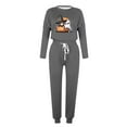 thumbnail image 4 of BiZtdJrK Women's Graphic Tracksuits Cute Ghost Halloween Party 2 Piece Casual Sets Lightweight Jogger Workout Athletic Outfits with Pockets AD-Gray XXL, 4 of 5