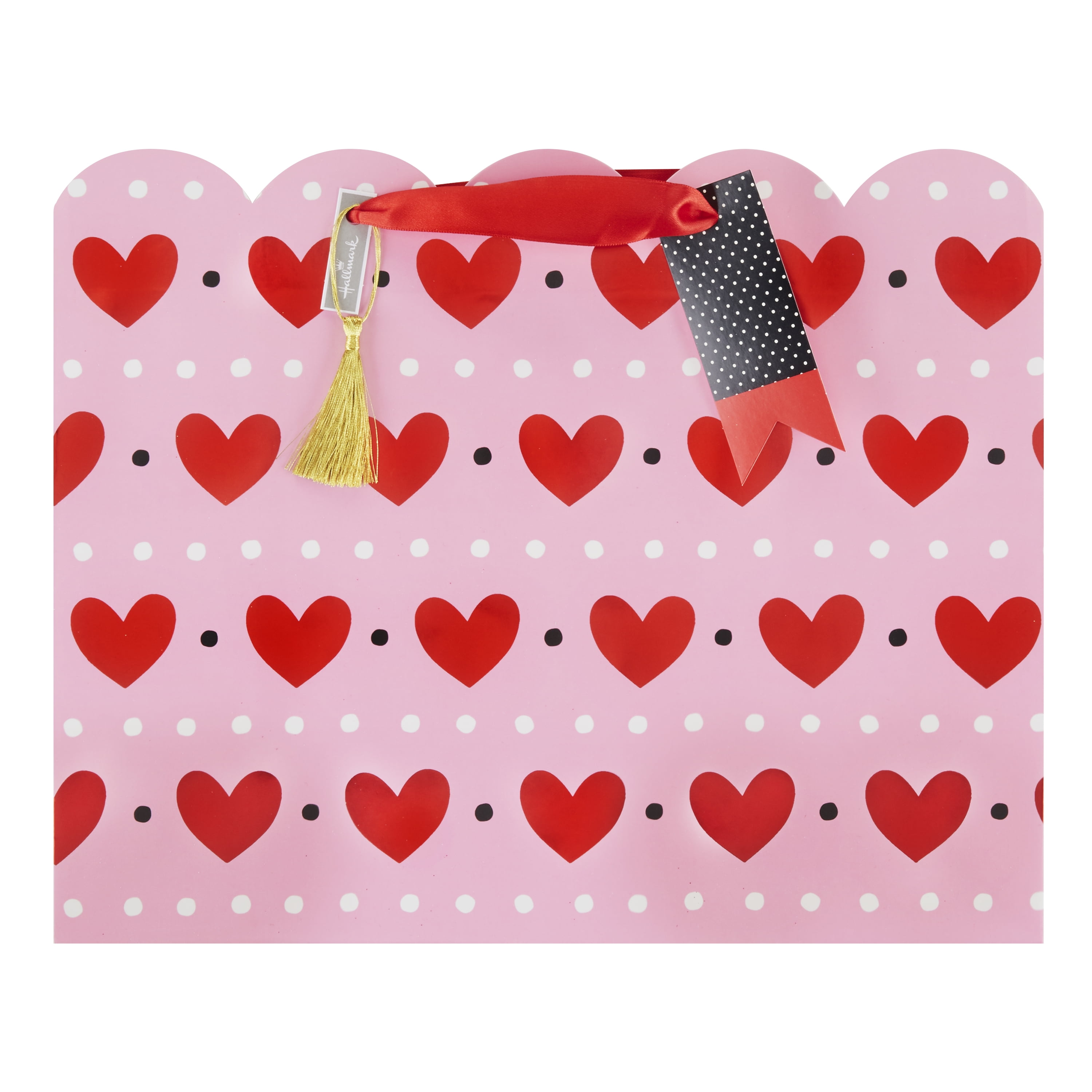 Hallmark Large Valentine's Day Gift Bag (Foil Hearts)