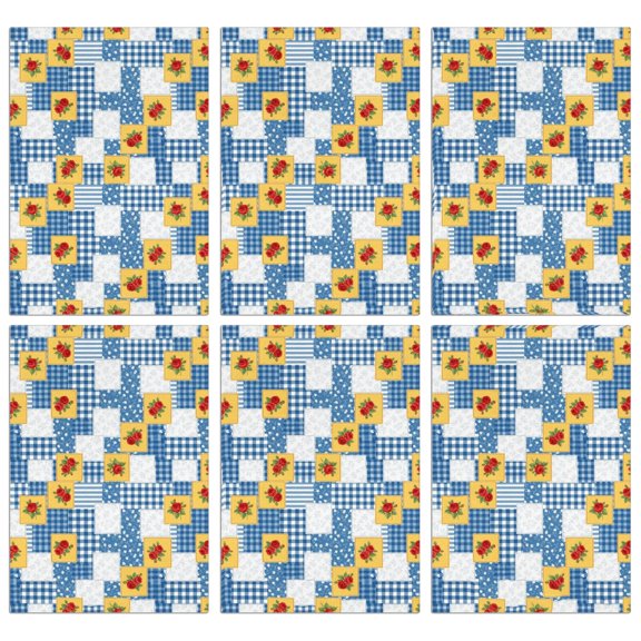 2 Pcs Pioneer Flower Floral Print Pattern Kitchen Towels, Funny Microfiber Dish Towel Set, 18" X 26" Tea Towels