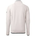 thumbnail image 3 of Men's Cutter & Buck White Villanova Wildcats Vault Cascade Eco Sherpa Fleece Quarter-Zip Pullover Jacket, 3 of 3