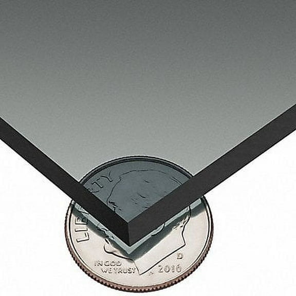 Tinted Gray Cast Acrylic Sheet - 1/4" Thick x 12" Wide x 12" Long