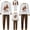 WHITE, variant on AIGUR Family Matching Christmas Pajamas Reindeer Letter Print Long Sleeve Crew Neck Tops and Plaid Pants for Dad Mom Kids PJs