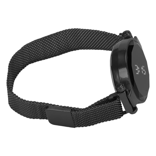 Montre Led Écran Tactile Montre Femme Led Montre Écran Tactile Led Grand Écran Design Mode en Alliage Durable Montre Numérique Led pour Fille Femme Adulte Noir