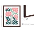 thumbnail image 2 of Poster Master Pink Flower Poster - Retro Floral Print - Spring Art - Pastel Color Art - Modern Flowers Art - Groovy Abstract Art - Chic Boho Art - Aesthetic Flower Shop Decor, 16x20 Brown Framed, 2 of 4