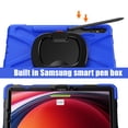 thumbnail image 2 of Allytech Rugged Case for Samsung Galaxy Tab S9 FE/S9/S8/S7 11 Inch Tablet, 360 Rotating Stand Shoulder Strap Shocproof Protective Lightweight Kids Friendly Anti-Scratch Bumper Case Cover - Blueblack, 2 of 10