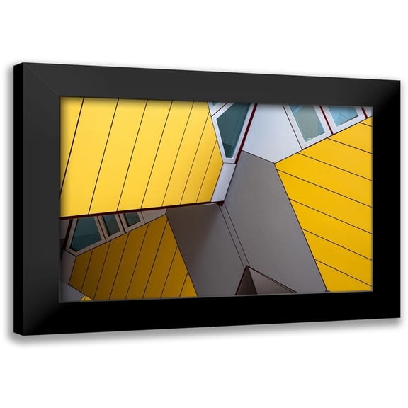 Incerti, Andrea 14x11 Black Modern Framed Museum Art Print Titled - Yellow houses 3