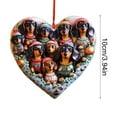 thumbnail image 3 of HmNPlay Custom Dachshund Ornament - Personalized Acrylic Heart Dog Hanger, Christmas Gift for Pet Lover, Unique Memorial Keepsake, Home Tree Decoration, 3 of 8