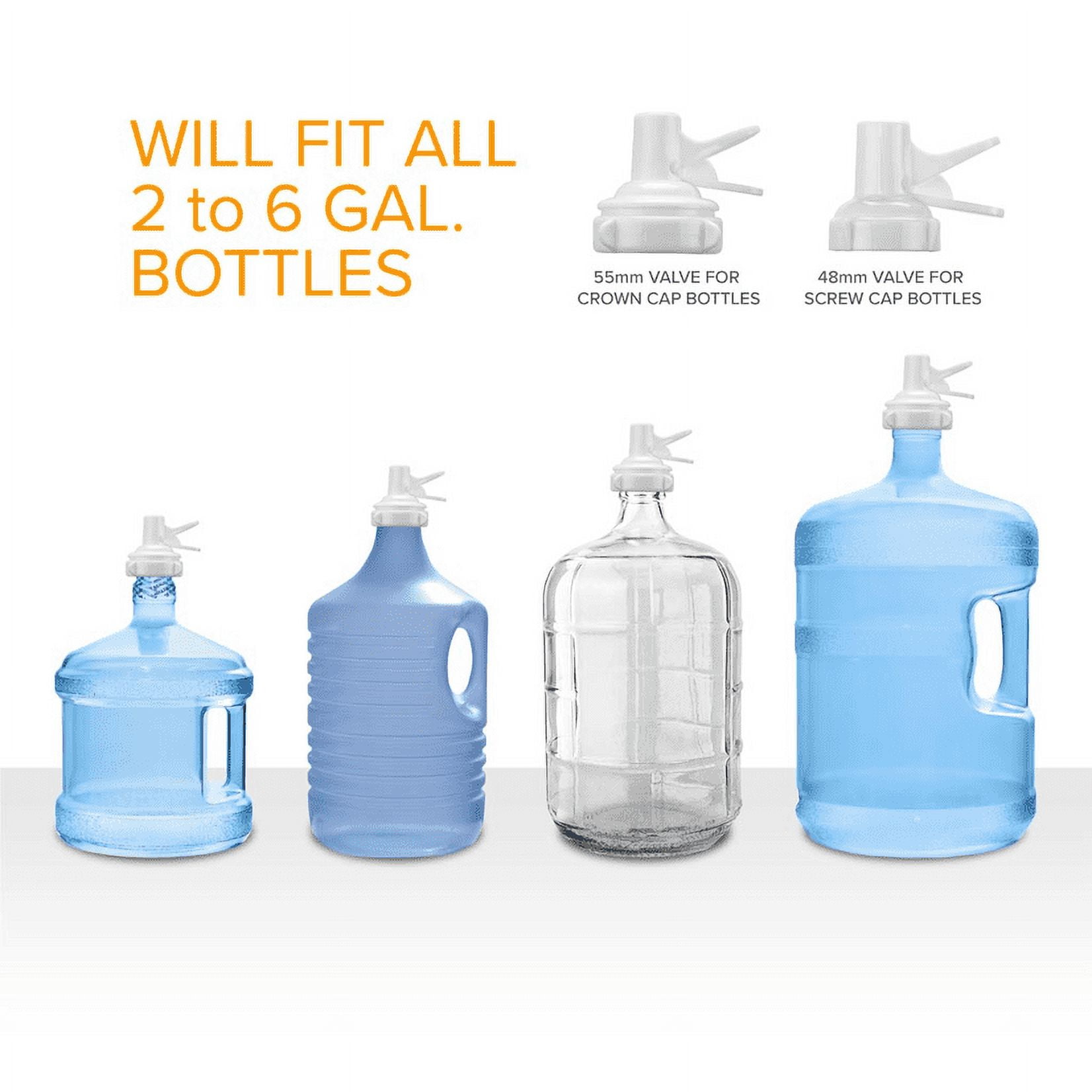 Brio Stainless Steel 5 Gallon Water Jug Stand and 2 Dispenser Valves, Water Stand and Water Spout
