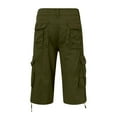 thumbnail image 4 of WERYOUNG Mens Spring Summer Comfortable Casual Thin Cargo Knee Length Shorts Stylish Trunks, Green, XS, 4 of 4