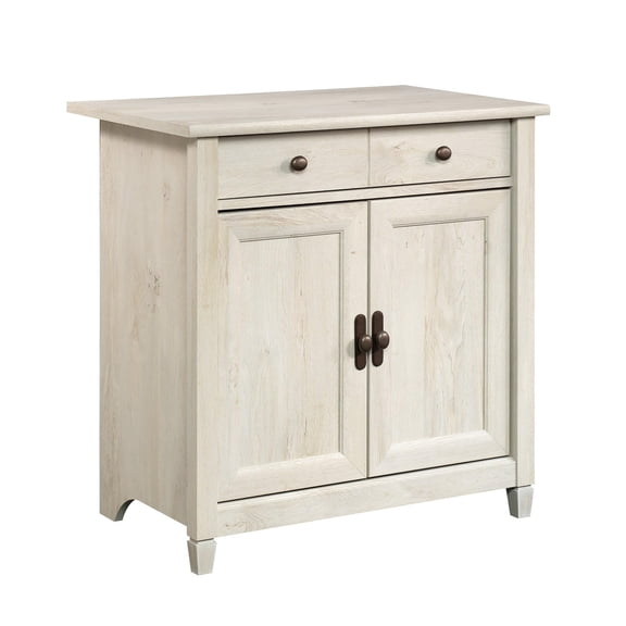 Pemberly Row 2-Door Wood Utility Stand in Distressed Estate Black