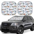 thumbnail image 1 of Easygdp Trains et Cactus pour 2 Pcs Pare-Soleil Pliable pour Voiture, SUV, Camion-Grand, 1 of 6