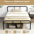 thumbnail image 6 of Gymax Full Size Bed Frame Metal Platform Bed Base w/ Headboard & Footboard Black, 6 of 10