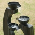 thumbnail image 4 of Hi-Line Gift Ltd. Outdoor Metal Cups Fountain with Rusty Gray Finish, 4 of 5