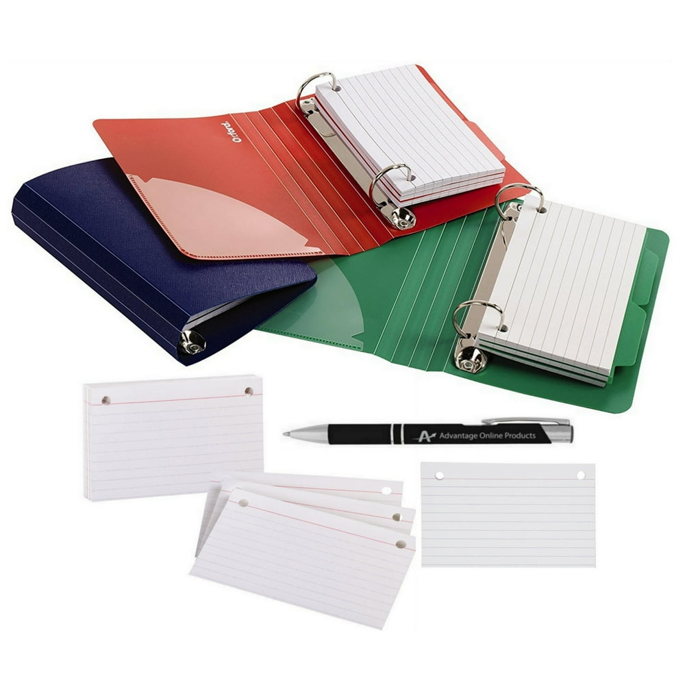 Oxford Poly Index Card Binders 3 X 5 Inches 3 Pack Includes 50 Pre 