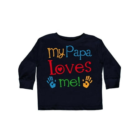 

Inktastic My Papa Loves Me Gift Gift Toddler Boy or Toddler Girl Long Sleeve T-Shirt