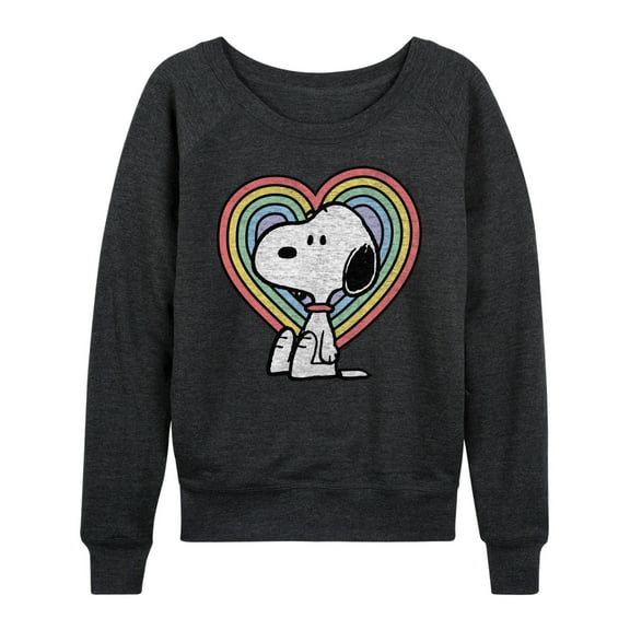 Peanuts - Snoopy Pastel Heart - Women's Lightweight French Terry Long Sleeve Shirt