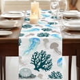 thumbnail image 3 of Table Runners 72 Inches Long Dress Scarves, Jellyfish Coral Coastal Farmhouse Kitchen/Dining Table Runner, Coffee Tablerunners, Nautical Summer Beach Ocean Sea 18x72 Inch, 3 of 9