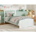 thumbnail image 2 of AFI Quincy Twin Solid Wood Low Profile Platform Bed with Matching Footboard, White, 2 of 11