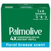 Palmolive 4X Concentrated Dish Detergent Gel Refill Pouches, Floral Breeze, 5 fl oz, 6 Pack