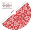 thumbnail image 3 of Yiaed Red Hibiscus Flower Print Christmas Tree Skirt , Tree SkirtsTree Mat for Christmas Winter Holiday Indoor Decorations-48", 3 of 7