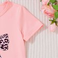 thumbnail image 5 of TOWED22 Girls' 2 Piece Outfit Toddler Short Sleeve Bow Print Tshirt Tee + Denim Skirt Set Summer Casual Clothes(Pink,7 Y), 5 of 7