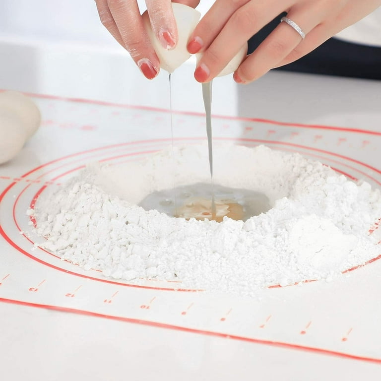 Silicone dough mat baking mat 40 × 30cm with rolling pin dough