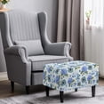 thumbnail image 2 of Xixirimido Butterfly Mandala Hydrangea Floral Pattern Stretch Ottoman Cover Rectangle Footstool Slipcover Folding Storage Stool Protector Nonslip Footrest Ottoman Cover with Elastic Bottom, Small, 2 of 7