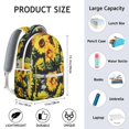 thumbnail image 6 of "Trendy Flower Pattern Backpack with Sunflower Design - Spacious Campus Backpack for Girls & Women, Water-Resistant Material with Multiple Pockets, Fashionable School Accessory", 6 of 6