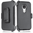 thumbnail image 1 of for 6.2" Motorola Moto G7 Armor Holster Belt Clip Kickstands Hybrid Shockproof Bumper Screen Protector Dual Layer Raised Bevel Design Enhance Camera Aim At All Buttons & Sockets Case + [Black], 1 of 4