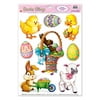 Club Pack of 96 Cute Multi-Colored Baby Animal Easter Window Cling Decorations 17"