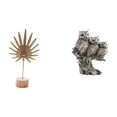 thumbnail image 1 of Escultura nórdica abstracta de metal con forma de hoja y búho, adorno creativo de mesa, figura de animal moderna para decoración del hogar, fiesta, sa, 1 of 8