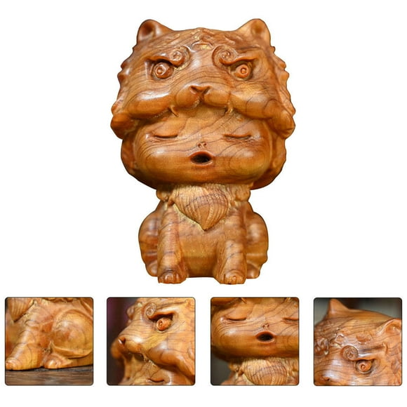 BRIGHTFUFU Sculptures Home Decor Indoor Use Wood Craft Decor 1Pack