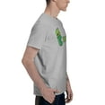thumbnail image 3 of St Patricks Day Eating Shamrock Retro Gamer Fashion Men'S Basic Short Sleeve T-Shirt Gray X-Large, 3 of 5