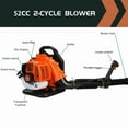 thumbnail image 4 of Seipouy 52CC Gas Leaf Blower, 1.7HP Backpack Blower with 550CFM Air Volume and 200MPH Wind Speed, Powerful 2 Cycle Engine for Heavy-Duty Lawn, Yard, and Parking Lot Cleanup, 4 of 7